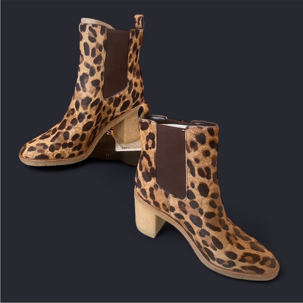 Ralph Lauren Leopard Print Ankle Boots size 9